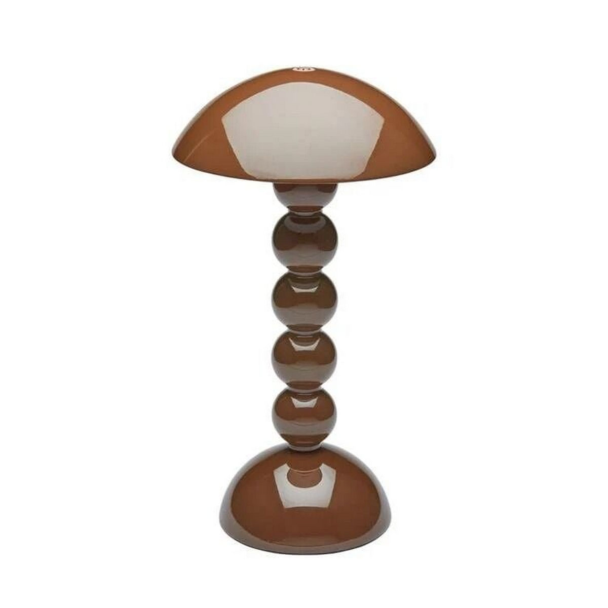 Chocolate Lacquer Rechargeable Bobbin Rechargeable LED Table Lamp