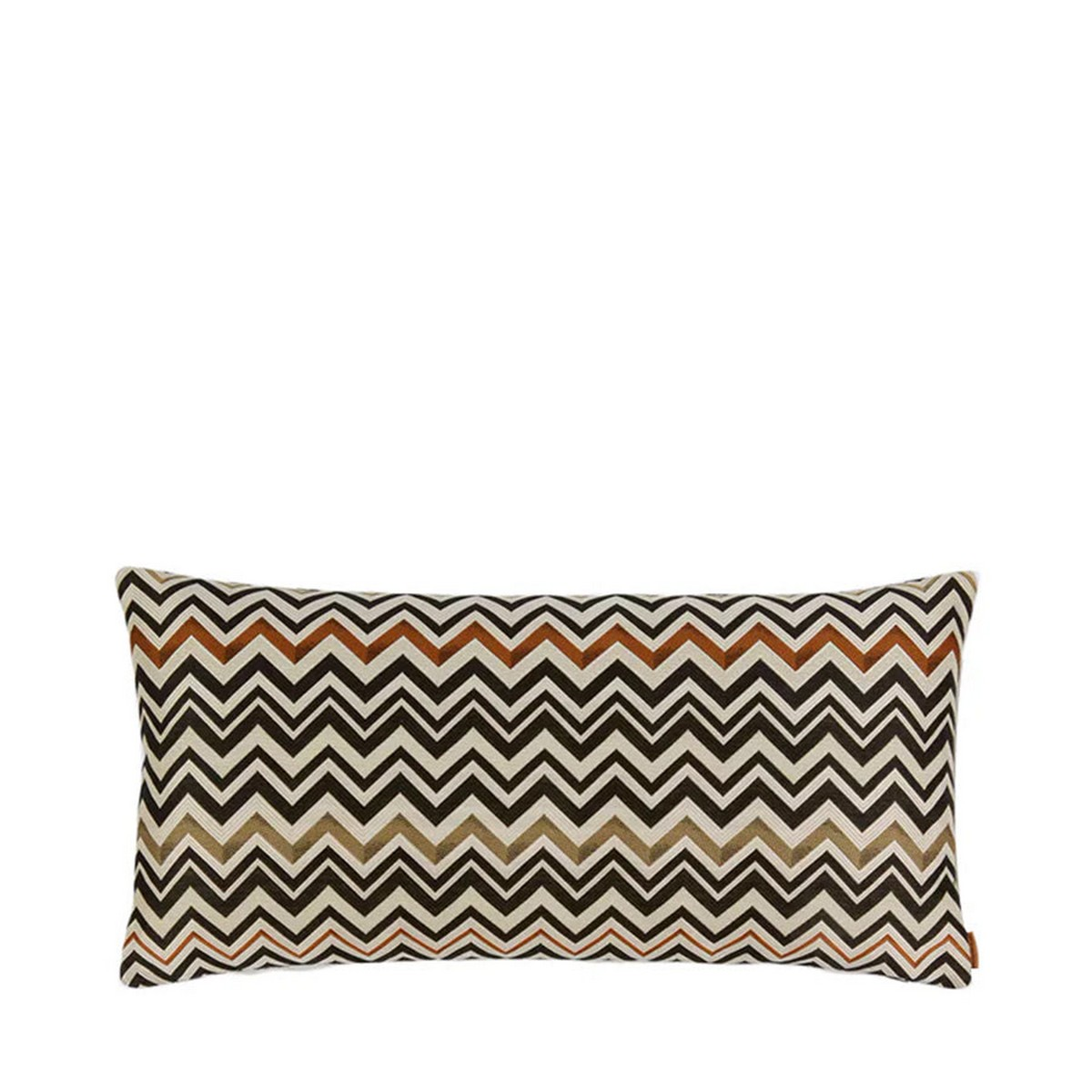 Belfast 160 Siyah Çok Renkli Zigzag Desenli Dekoratif Yastık 30 x 60 cm