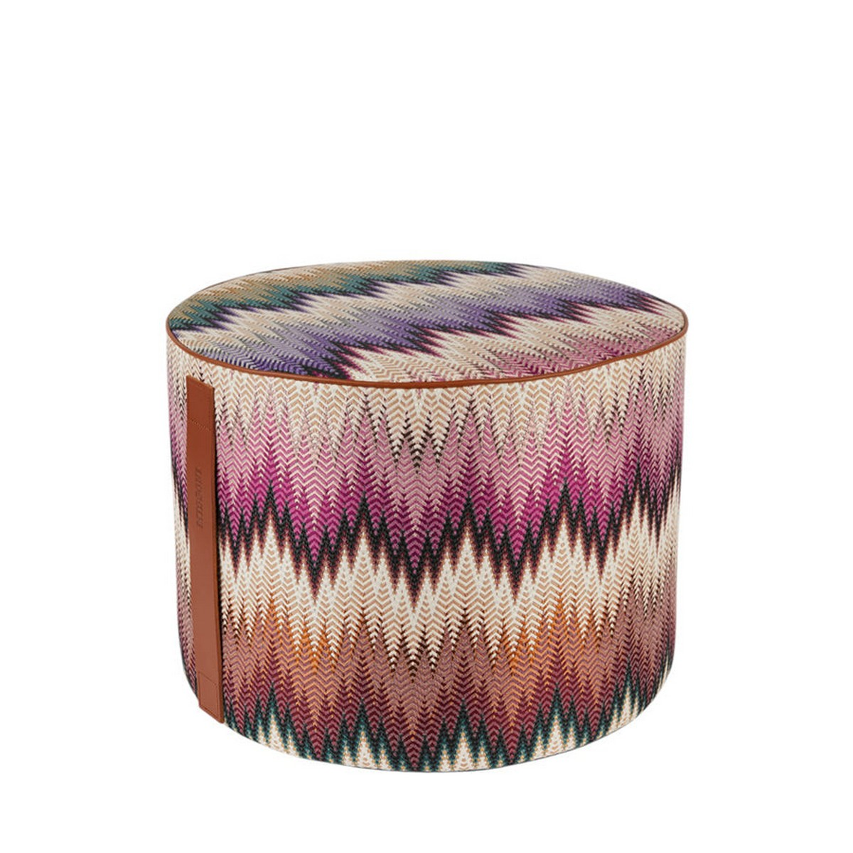 Phrae 100  Pembe Çok Renkli Silindir Puf 40x30