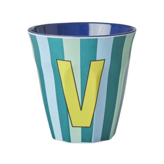Melamine Striped Tumbler Blue - V