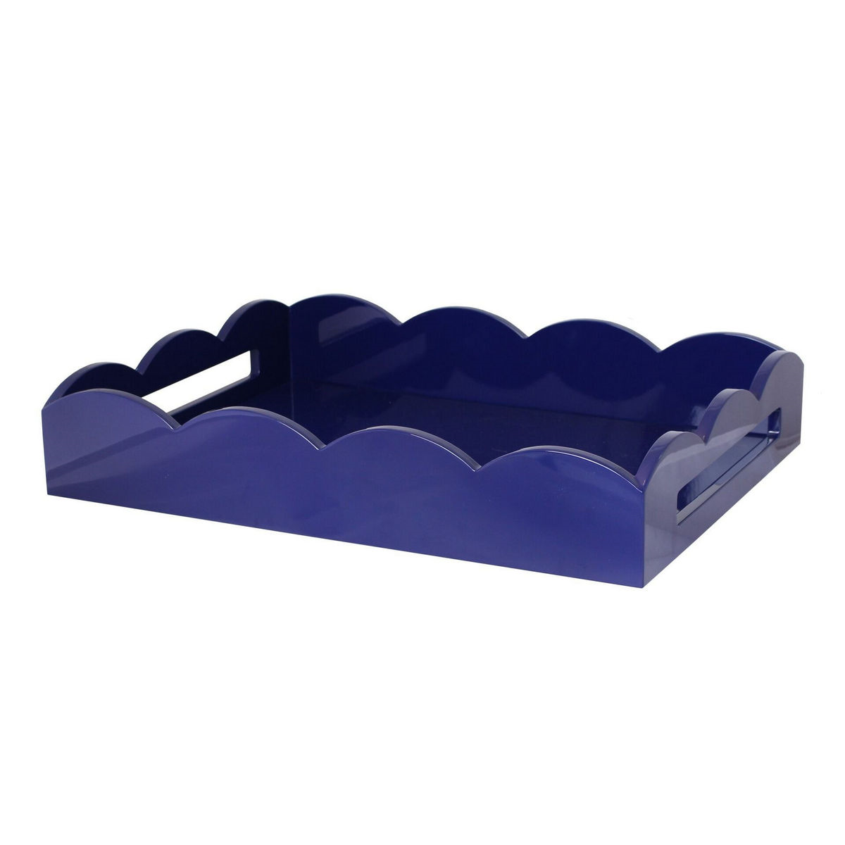 17x13 Dalgalı Kenarlı Lacivert Lake Servis Tepsisi