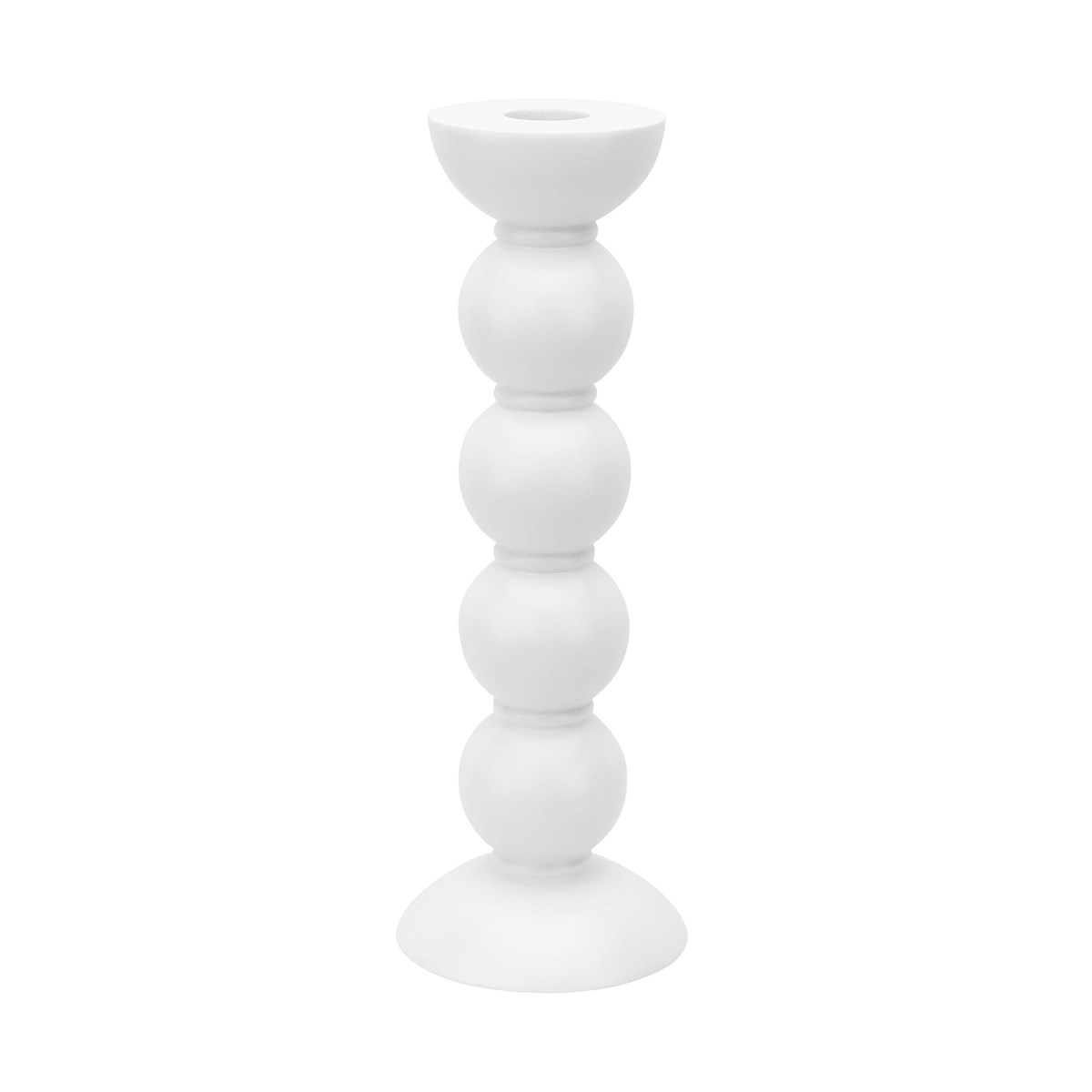 Bobbin Beyaz Dekoratif Şamdan 24 Cm