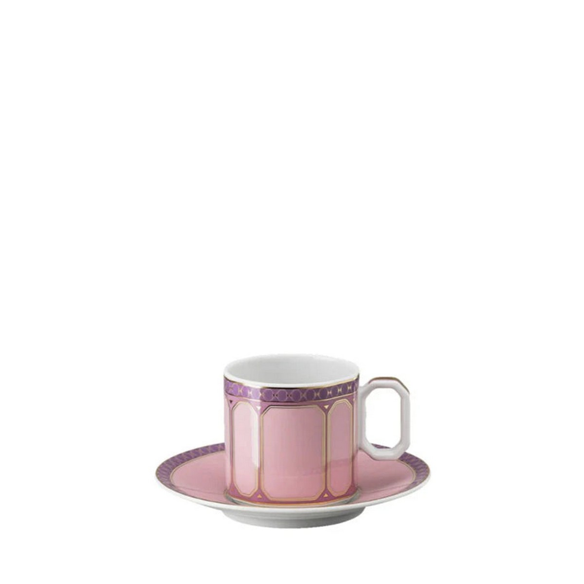 Signum Rose Pembe Porselen Türk Kahvesi Fincan ve Tabağı