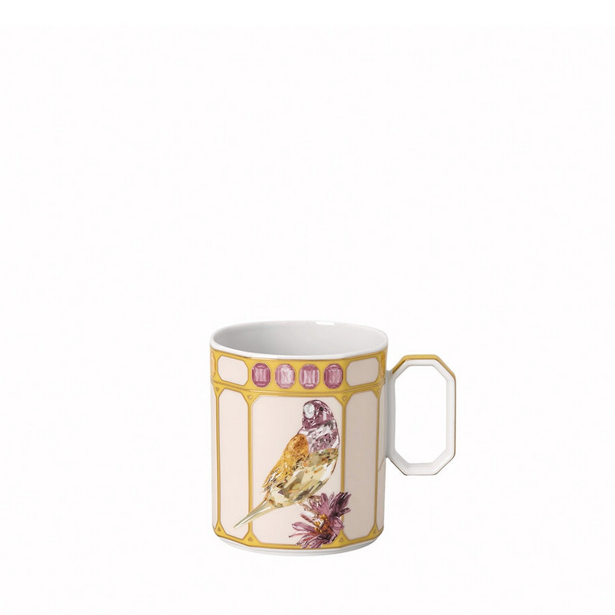 Idyllia Finch Yellow Yellow Porcelain Mug 0.39 L