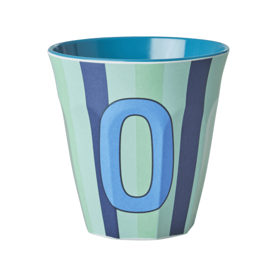 Melamine Striped Tumbler Blue - O