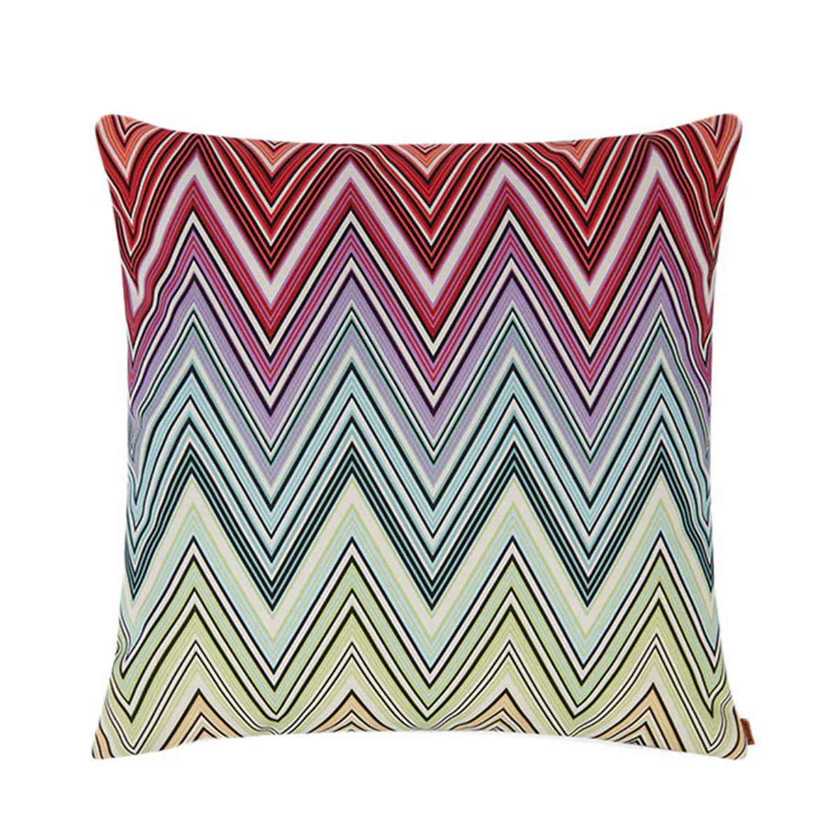Kew Outdoor Turuncu Çok Renkli Zigzag Desenli Dış Mekan Dekoratif Yastık 60 x 60 cm