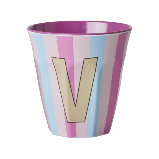 Melamine Striped Tumbler Pink - V