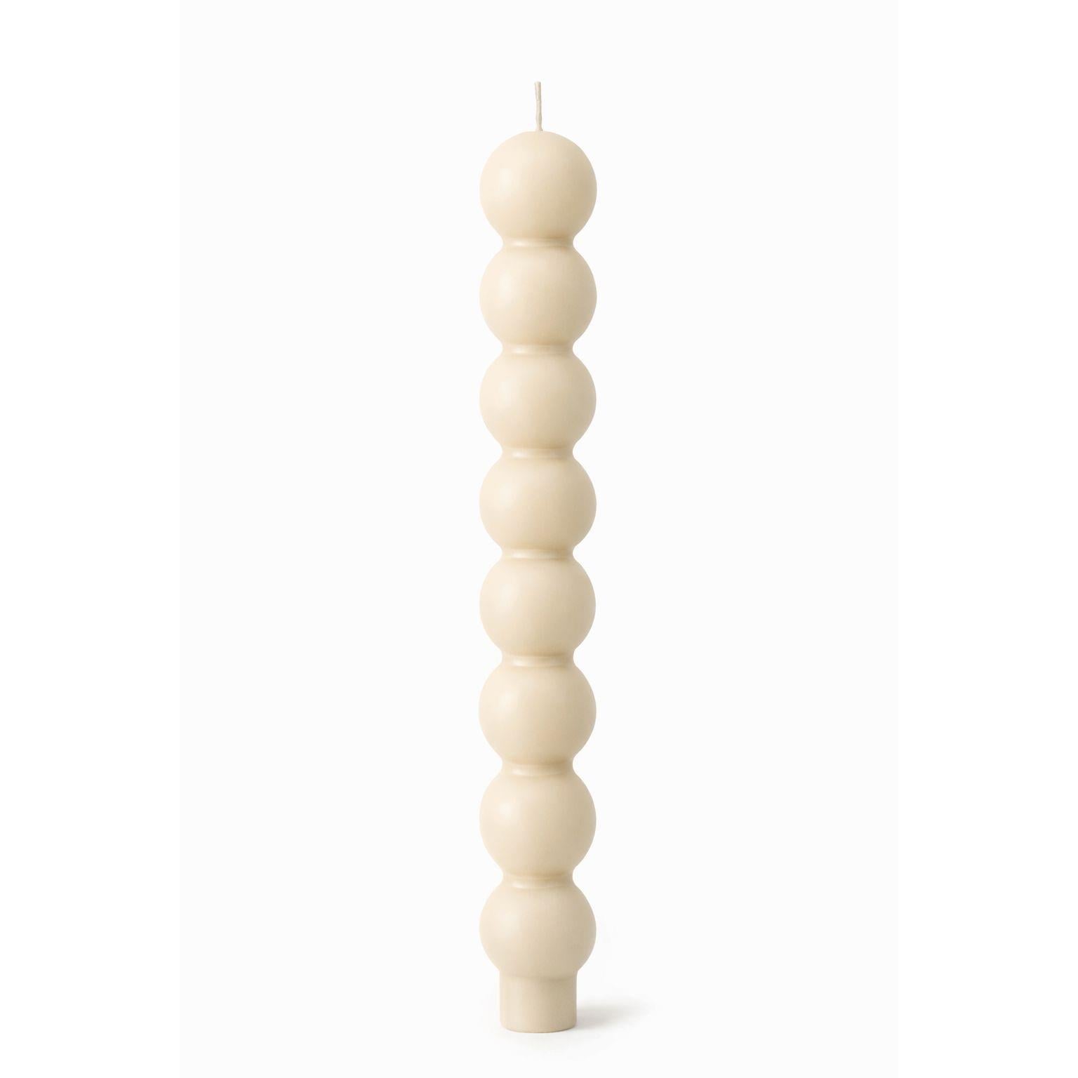 Top Şamdan Mum - Mat Krem 24 cm