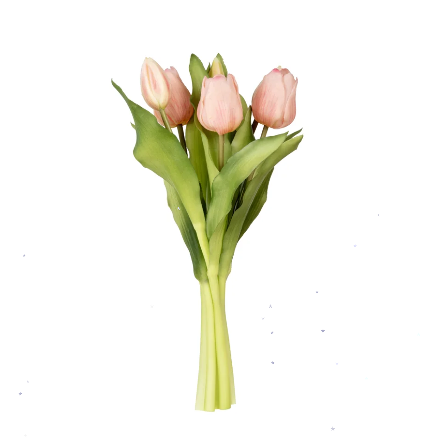 Islak Dokulu Yapay Lale Orta Boy - 30 cm Pembe 