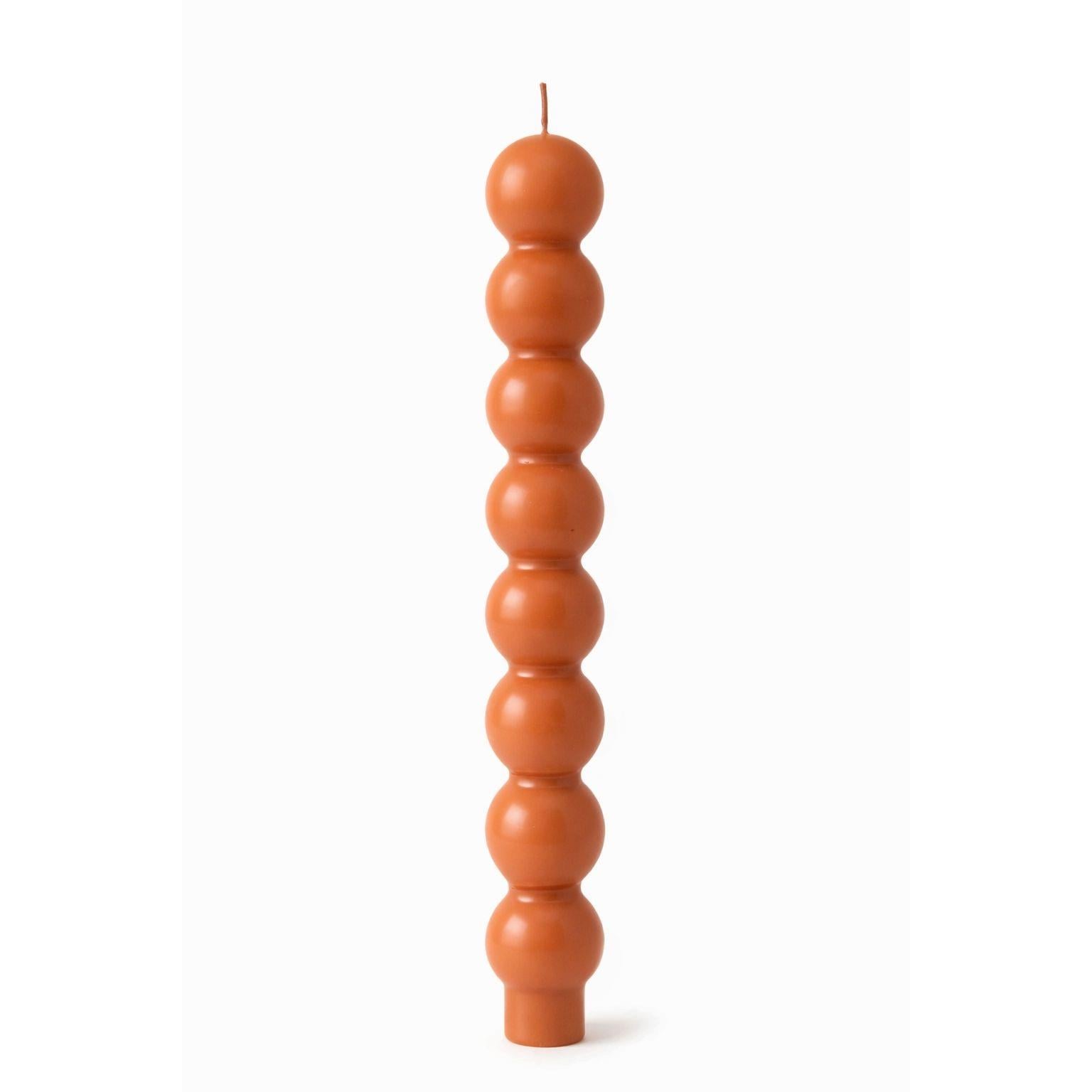 Top Şamdan Mum - Turuncu Mat 24 cm 