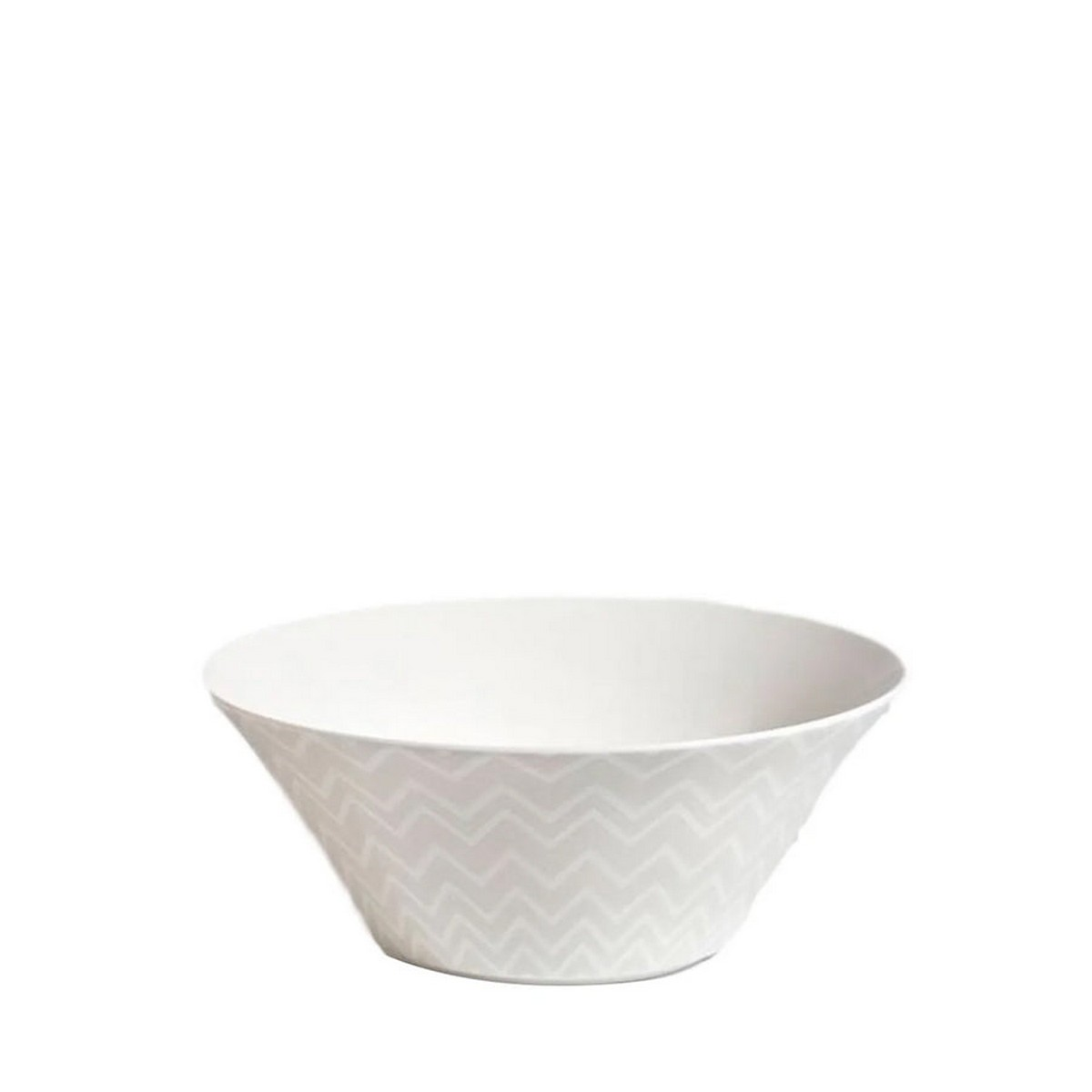 Zig Zag White Beyaz Gri Salata Servis Kasesi