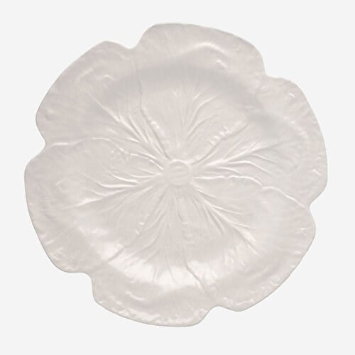 BORDALLO PINHEIRO Cabbage Beyaz Seramik Servis Tabağı 30,5 Cm