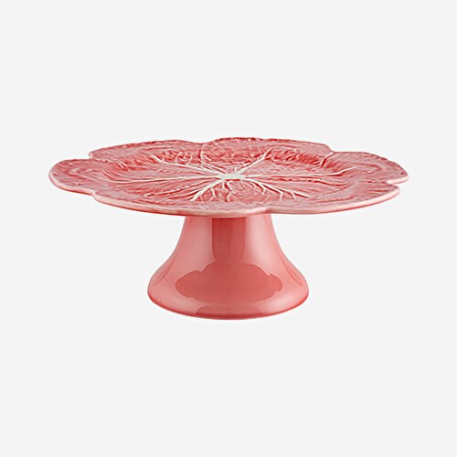 BORDALLO PINHEIRO Cabbage Pembe Seramik Kek Standı 31 Cm