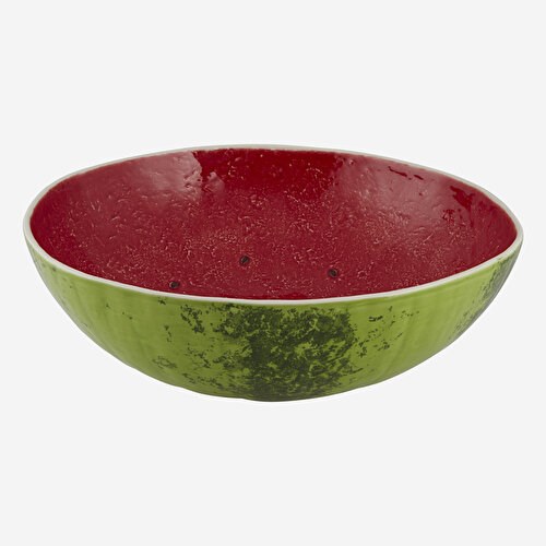 BORDALLO PINHEIRO Watermelon Kırmızı Seramik Servis Kasesi 35 Cm