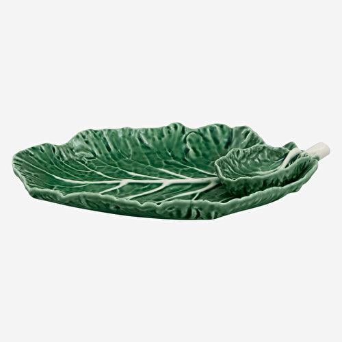 BORDALLO PINHERIO Cabbage Yeşil Seramik Servis Tabağı 28 Cm