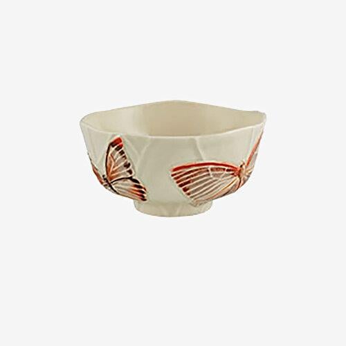 BORDALLO PINHERIO Cloudy Butterflies Beyaz Seramik Kase 15 Cm