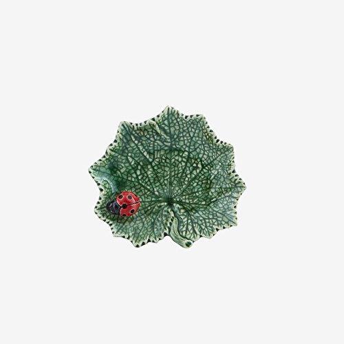 BORDALLO PINHERIO Countryside Leaves Yeşil Seramik Servis Tabağı 14 Cm