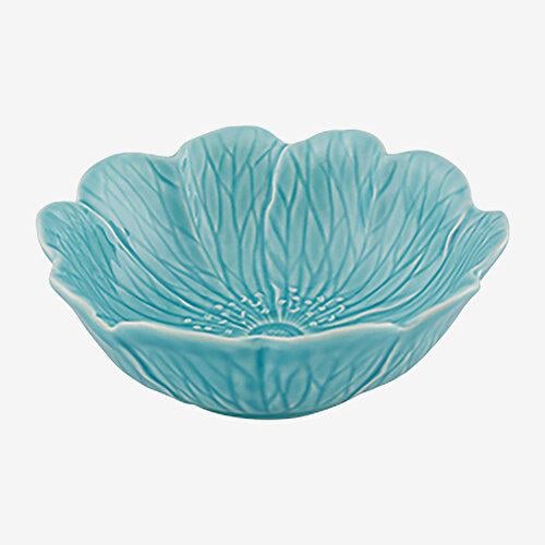 BORDALLO PINHERIO Flora Mavi Seramik Kase 17 Cm