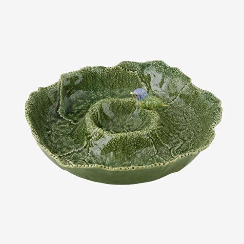 BORDALLO PINHERIO Leaves Yeşil Seramik Servis Kasesi 37 Cm