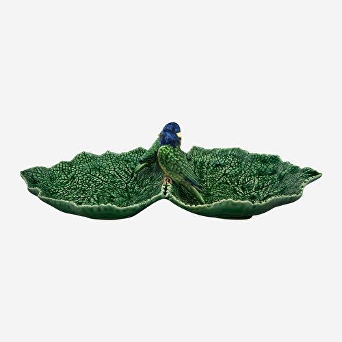BORDALLO PINHERIO Leaves Yeşil Seramik Servis Tabağı 34 Cm