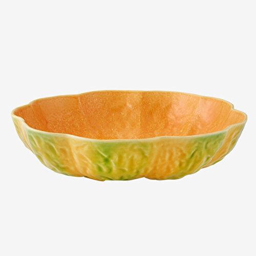 BORDALLO PINHERIO Pumpkin Turuncu Seramik Servis Kasesi 33 Cm