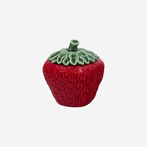 BORDALLO PINHERIO Strawberries Kırmızı Seramik Saklama Kabı 450 Ml