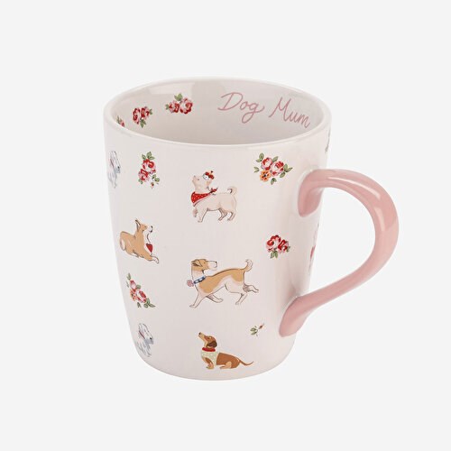 CATH KIDSTON Dog Mum Pembe Stoneware Kupa 375 Ml