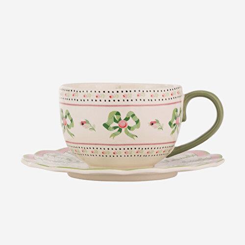 CATH KIDSTON Spring Birds Pembe Stoneware Çay Fincanı 200 Ml