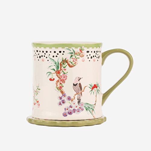 CATH KIDSTON Spring Birds Yeşil Stoneware Kupa 275 Ml