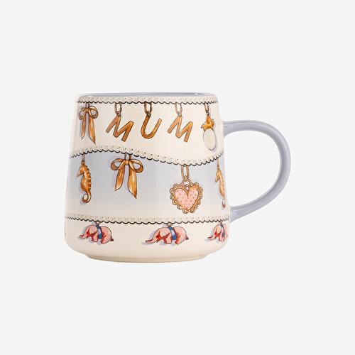 CATH KIDSTON Strawberry Blue Mavi Stoneware Kupa 340 Ml