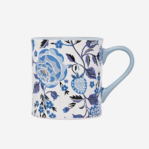 CATH KIDSTON Strawberry Garden Mavi Porselen Kupa 275 Ml