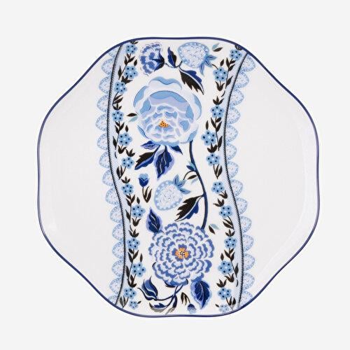 CATH KIDSTON Strawberry Garden Mavi Porselen Kahvaltı Tabağı 21 Cm