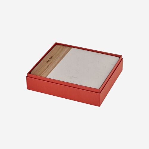 Chiara Alessi Acacia Elegance Beyaz Ahşap Peynir Sunum Tabağı 22 X 20 X 4 Cm