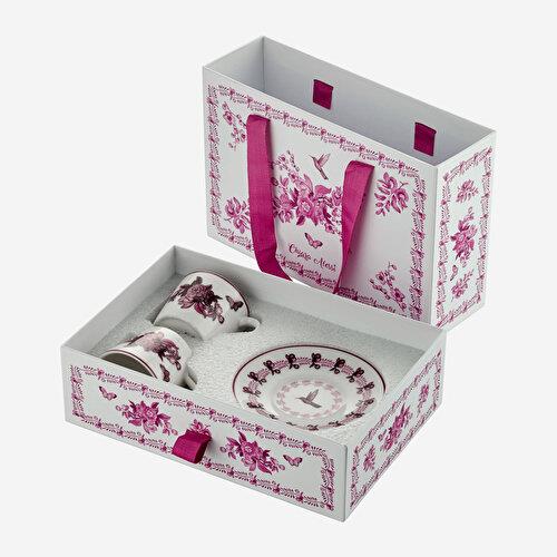 Chiara Alessi Allure Pembe Porselen Kahve Fincan Seti 120 Ml