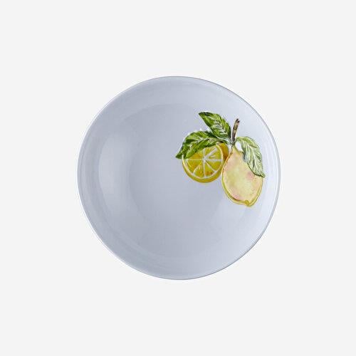 Chiara Alessi Amalfi Beyaz Melamin Çukur Tabak 20 Cm