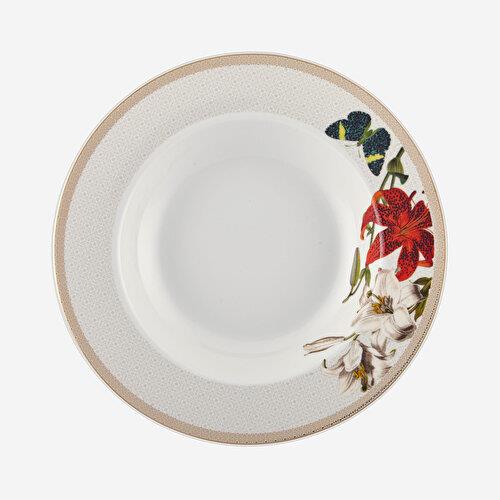 Chiara Alessi Butterfly Walley Beyaz Porselen Çukur Tabak 21 Cm