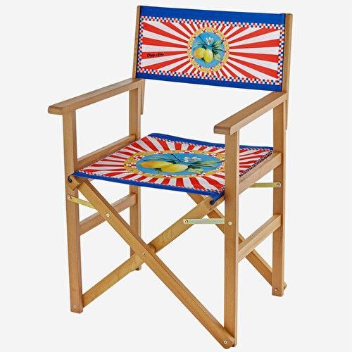 Chiara Alessi Capri Kırmızı Mavi Ahşap Sandalye 87X54x48 Cm