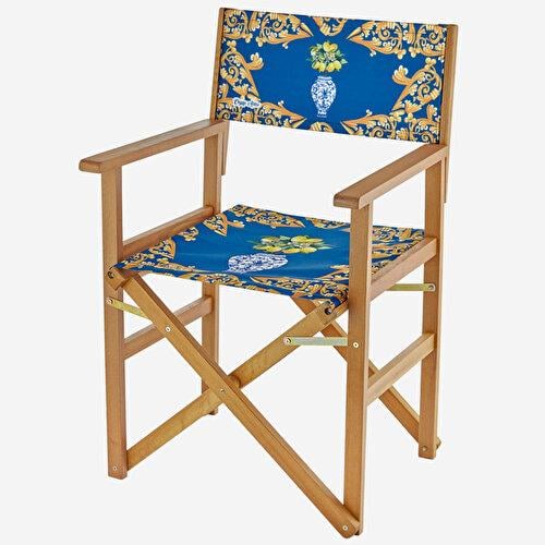 Chiara Alessi Capri Mavi Ahşap Sandalye 87X54x48 Cm