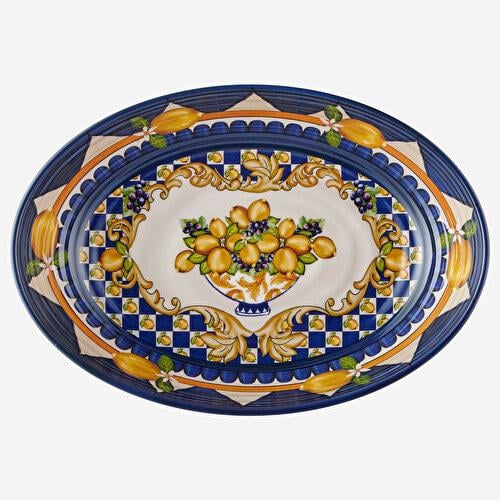 Chiara Alessi Capri Mavi Melamin Servis Kasesi 33 Cm