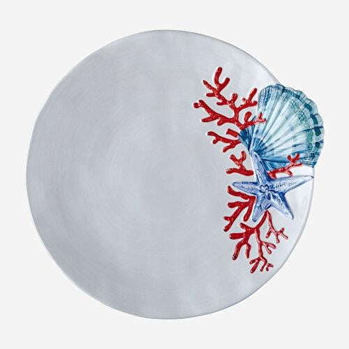 Chiara Alessi Coral Beyaz Melamin Yemek Tabağı 28 Cm