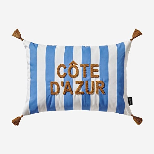 Chiara Alessi Cote D Azur Mavi Polyester Dekoratif Yastık 35X50 Cm