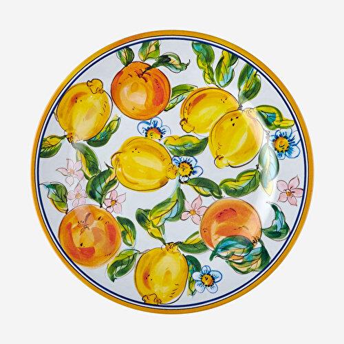 Chiara Alessi Limoncello Beyaz Melamin Yemek Tabağı 28 Cm
