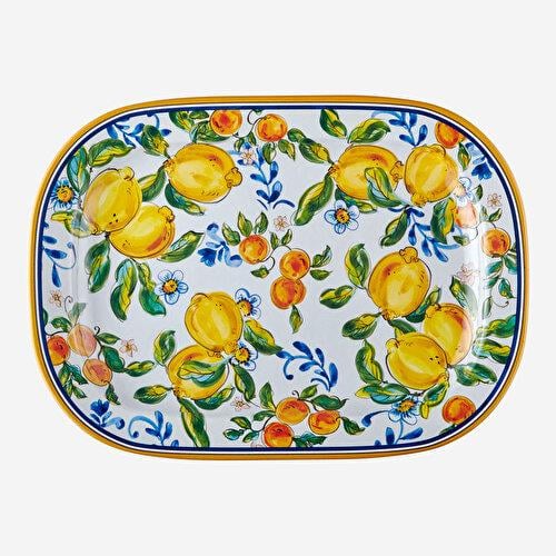 Chiara Alessi Limoncello Mavi Melamin Servis Tabağı 44 Cm