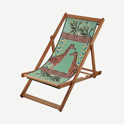 Chiara Alessi il Giardino Yeşil Ahşap Şezlong 130 Cm