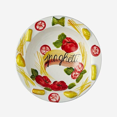 EDELWEISS ITALY Beyaz Seramik Makarna Tabağı 26 Cm