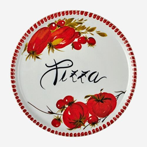 EDELWEISS ITALY Beyaz Seramik Pizza Tabağı 33 Cm