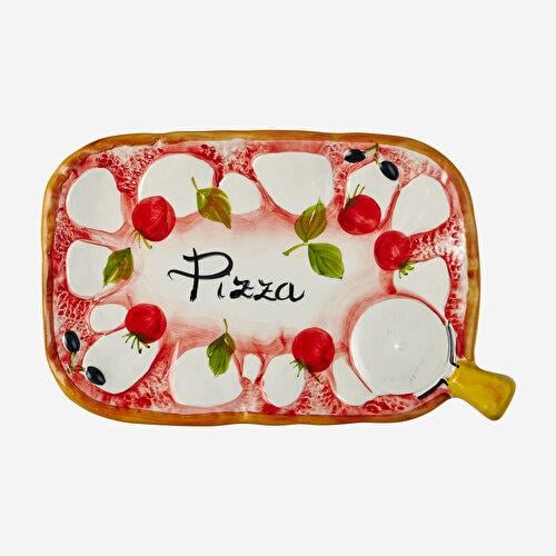 EDELWEISS ITALY Beyaz Seramik Pizza Tabağı
