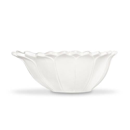 EDELWEISS ITALY Camomilla Beyaz Seramik Servis Kasesi 26 Cm