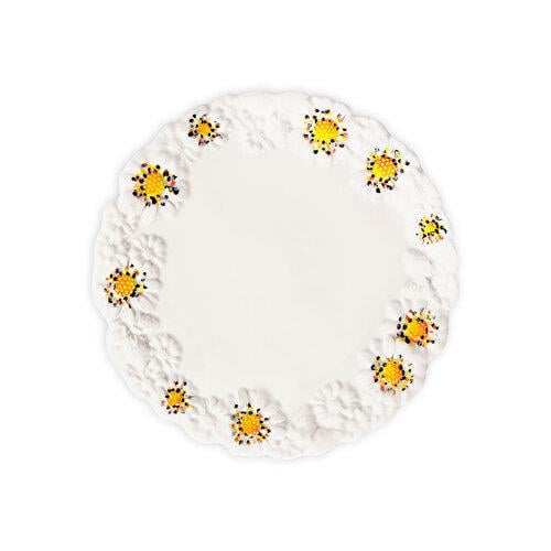EDELWEISS ITALY Camomilla Beyaz Seramik Kahvaltı Tabağı 22 Cm
