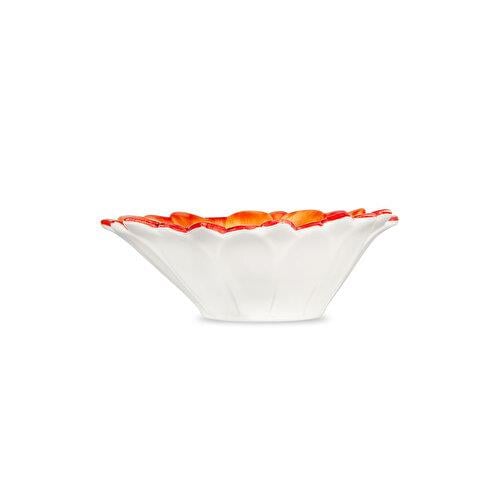 EDELWEISS ITALY Camomilla Kırmızı Seramik Kase 16 Cm